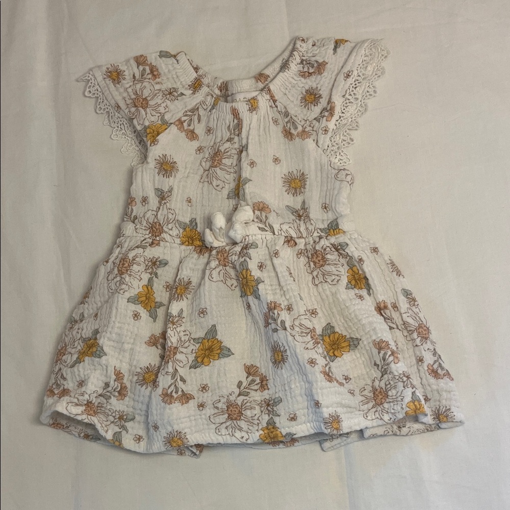 NWOT Rachel Zoe White Floral Baby Dress